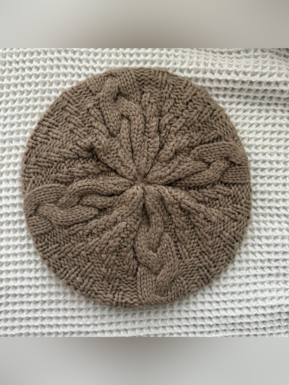 banana republic tan knit beret